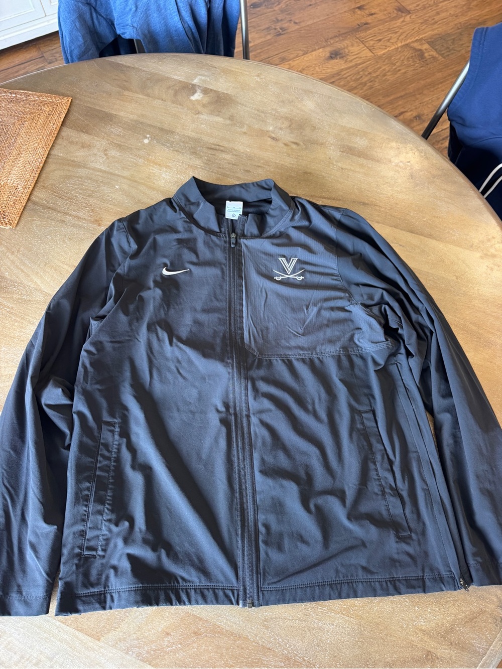Nike Black Lightweight Full-Zip Football team issues windbreaker